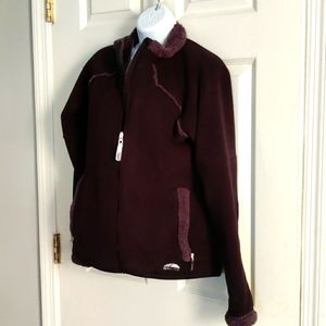 Wool lined warm zip up fleece